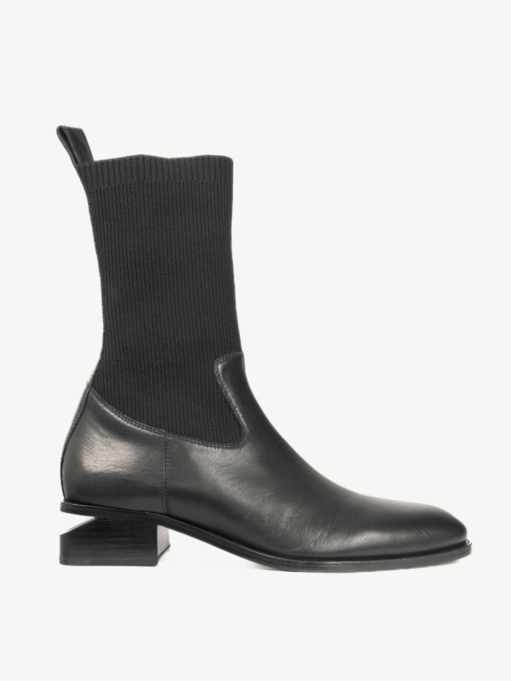 Alexander Wang Kane Black Leather Sock Boots